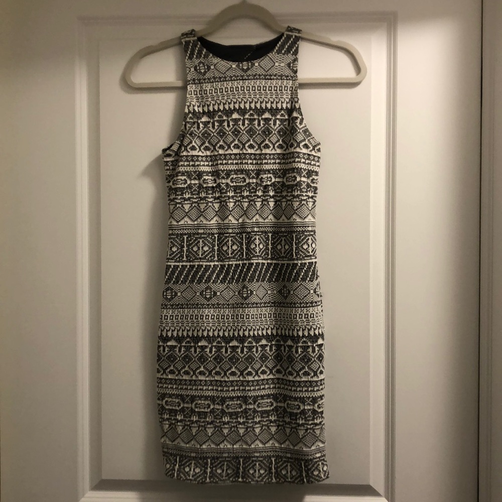 Tribal print grey and white Hollister XS dress,